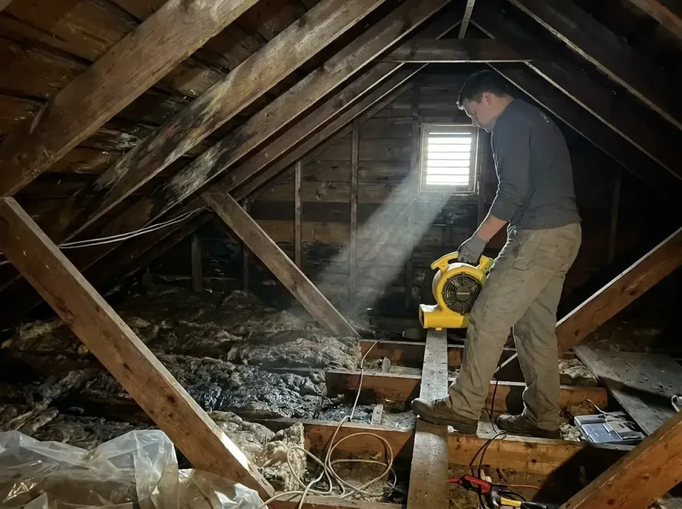 attic-water-damage-drying-proc-007 — frequently asked questions, Emergency Water Extraction & 24/7 Flood Response in Rainbow…